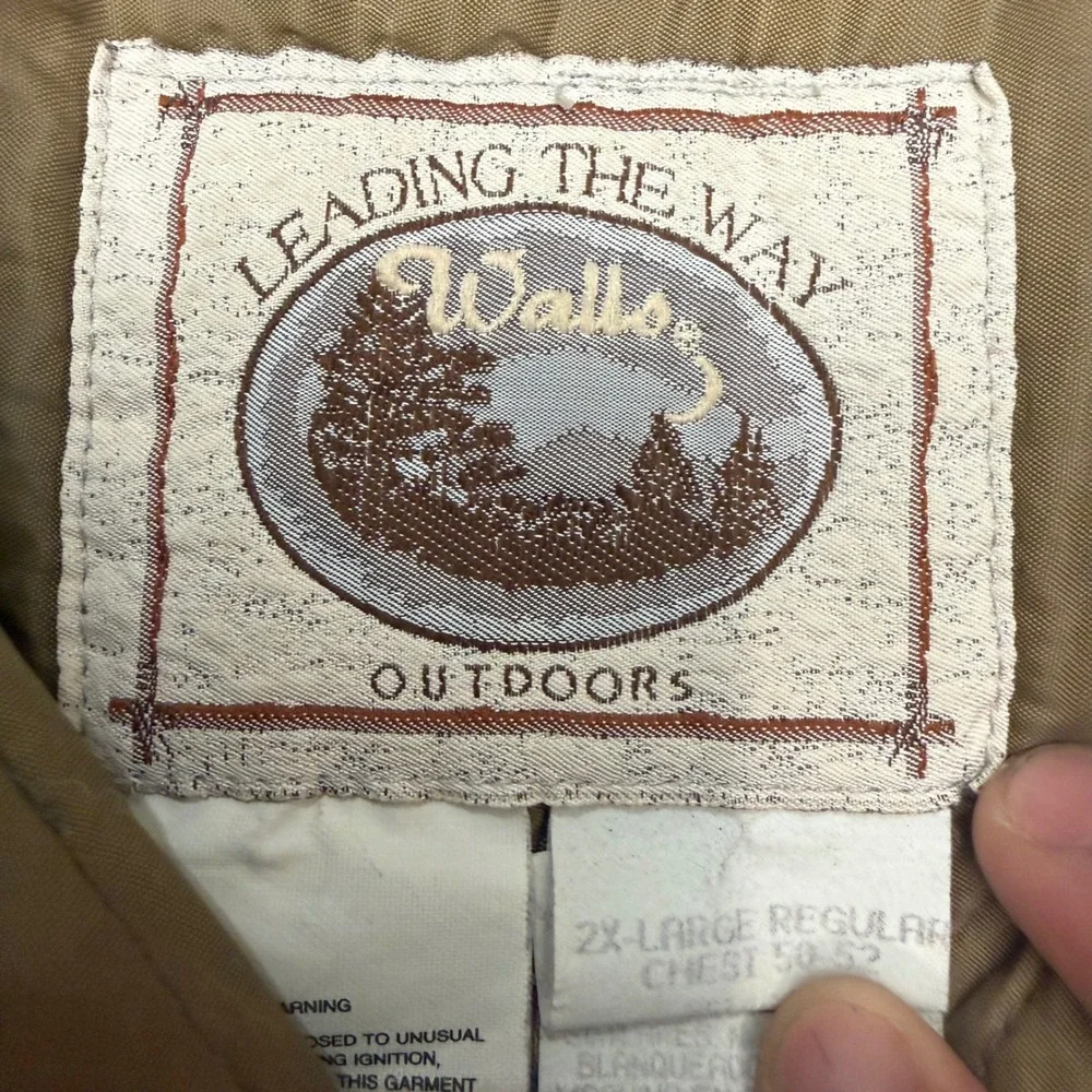 Vintage Walls Leading The Way Outdoors Jacket Mens 2XL Brown Canvas Workwear USA